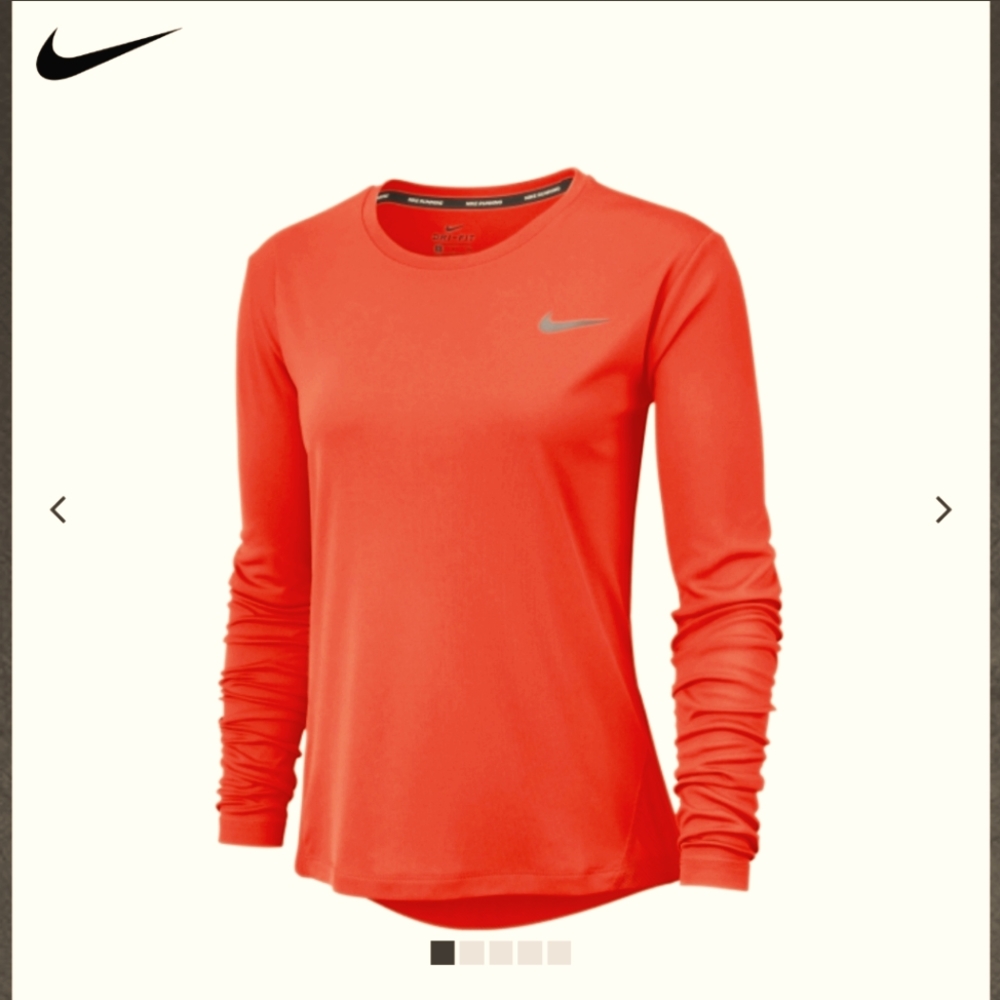 Nike | y2k orange soft long sleeve dri fit t-shirt comfy stretchy small